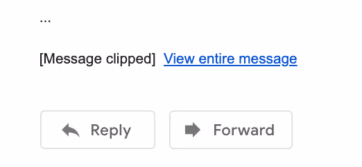 clipped email message