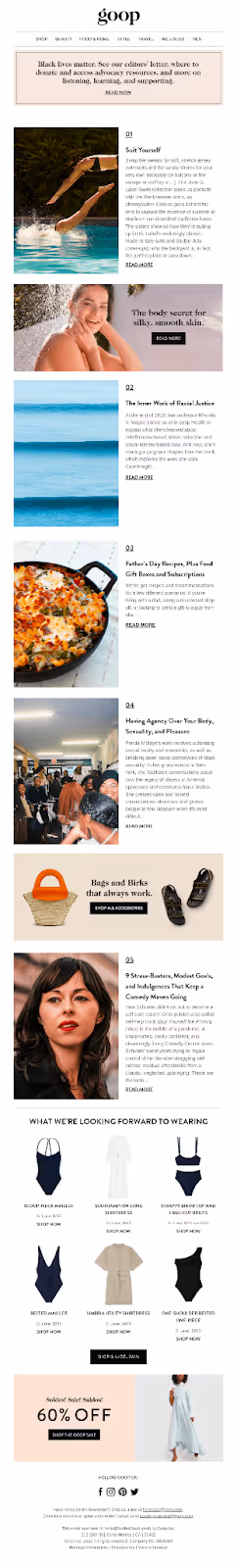 Goop newsletter
