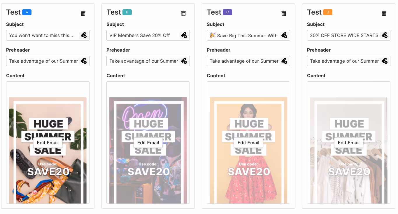 Email tests
