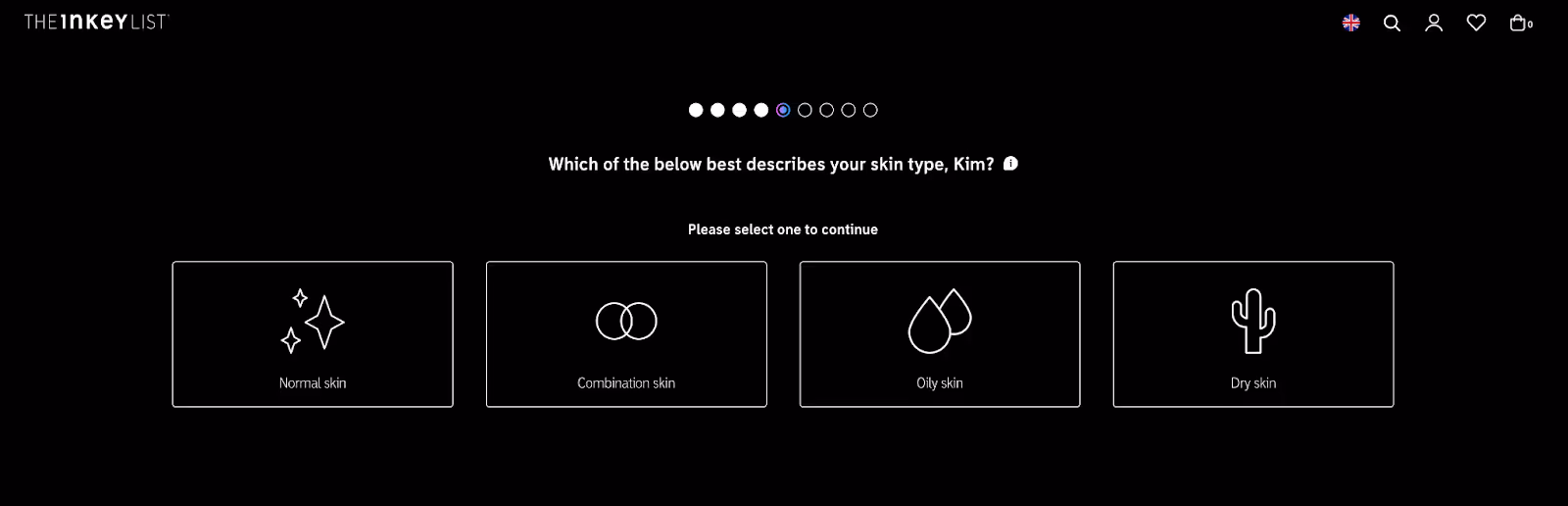 The Inky List skin type questionaire
