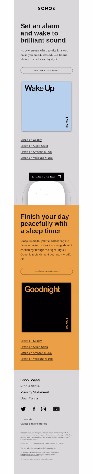 Sonos email