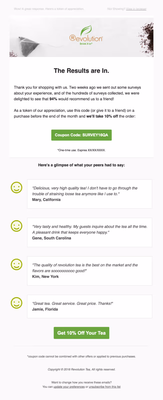 Revolution Tea email