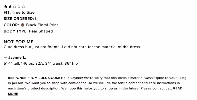 Lulus review