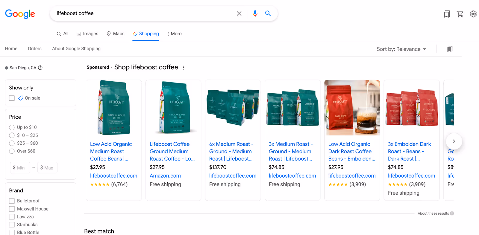 Google Lifeboost Coffee