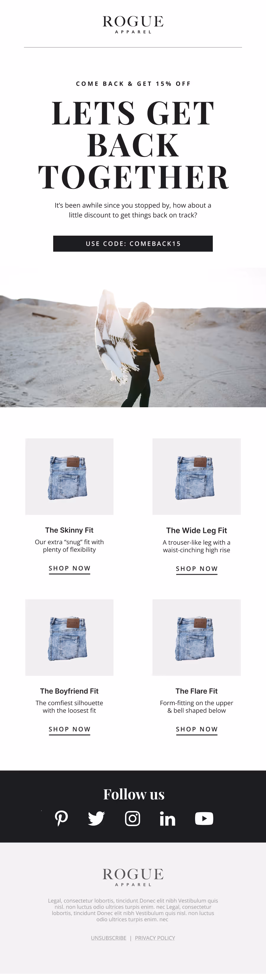 New Items Win-Back Email Template