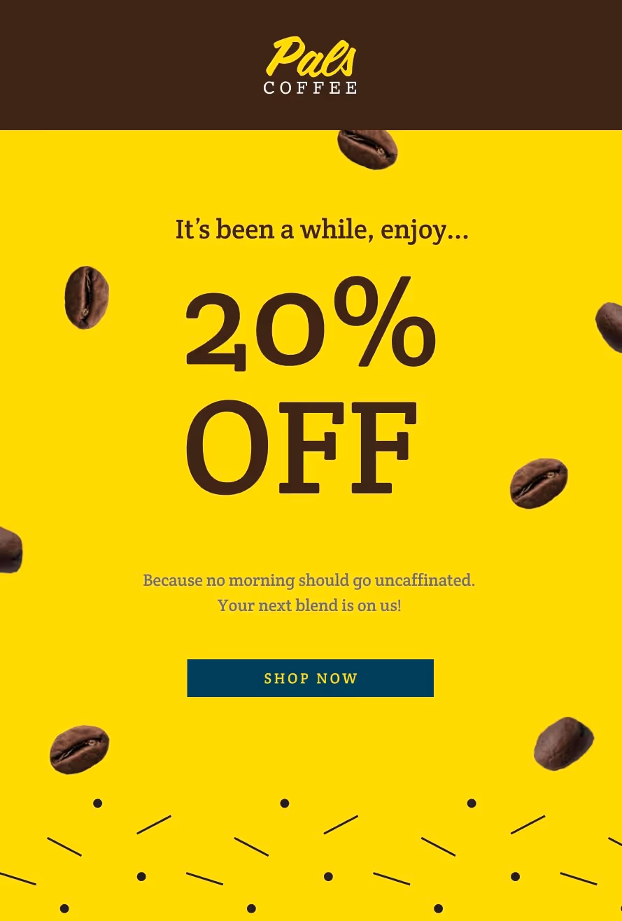 Re-Engage A Shopper Email Template