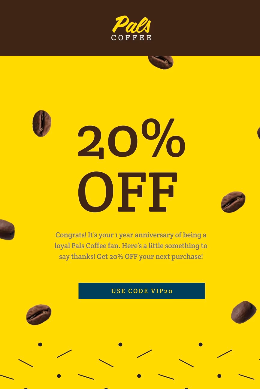 Loyalty Email Template To Re-engage a shopper