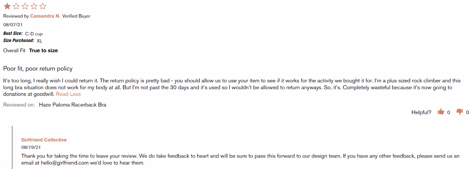 Canned responses to reviews