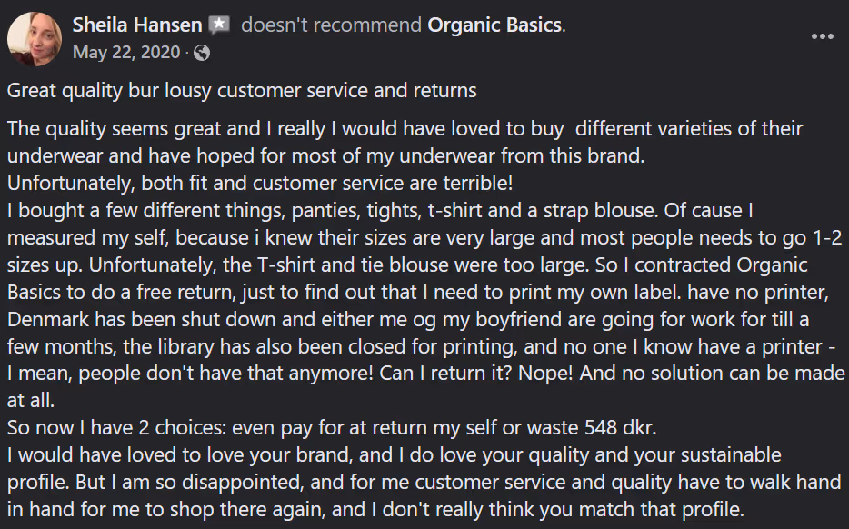 Customer review