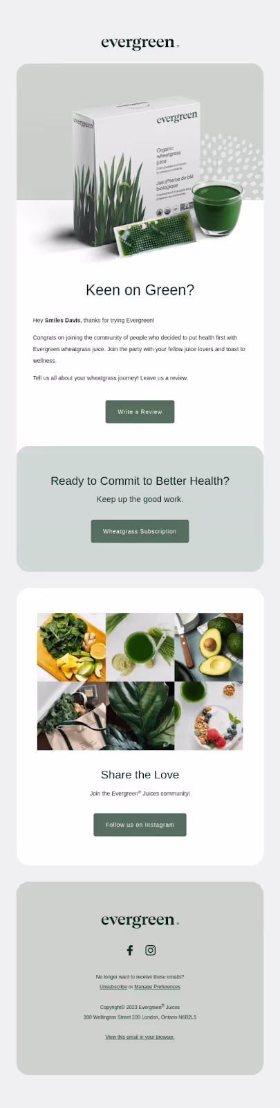 Evergreen email