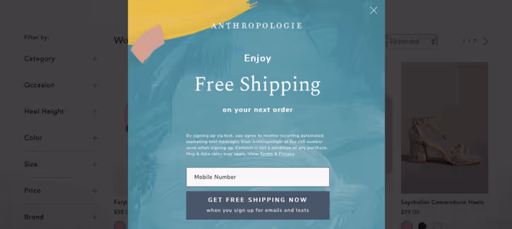 Anthropologie pop-up