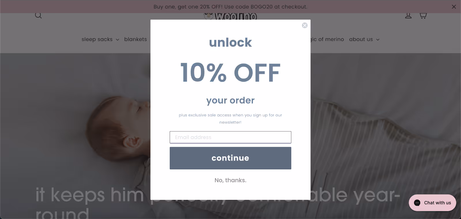 Woolino pop-up
