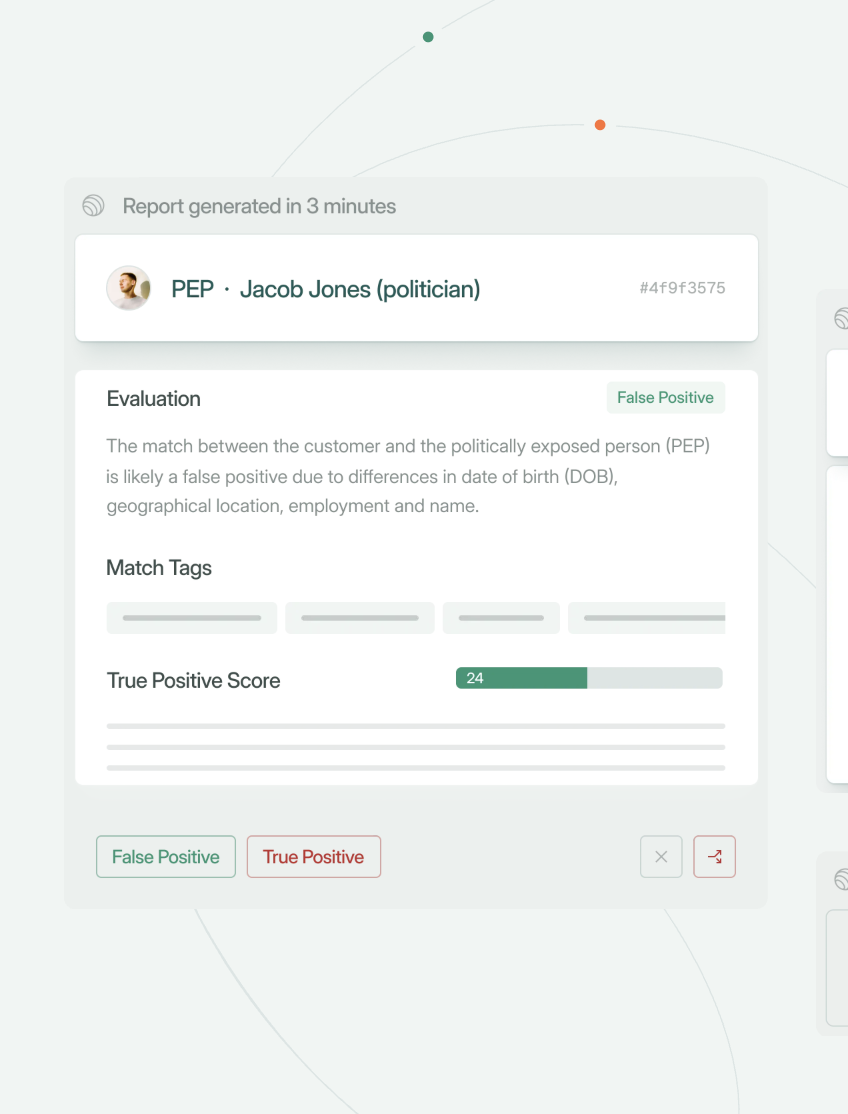 AI-native compliance platform that helps financial institutions automate decisions.
