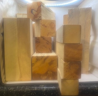** Black Friday Offer ** Large Box of Native Kiln Dried Wood Spindles (Box of 23 - various sizes)