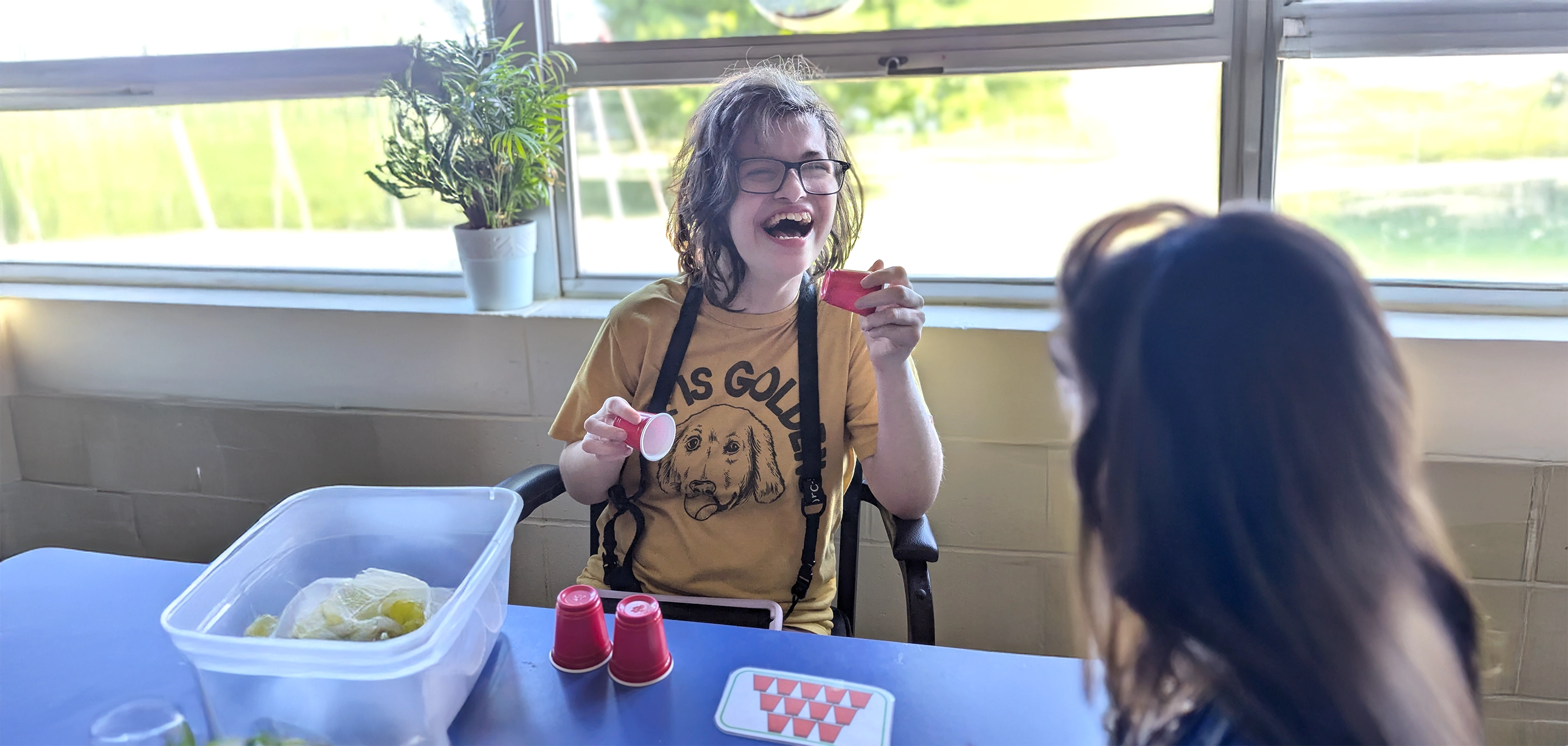 Student participating in an educational program provided by Wayne County Board of Developmental Disabilities.
