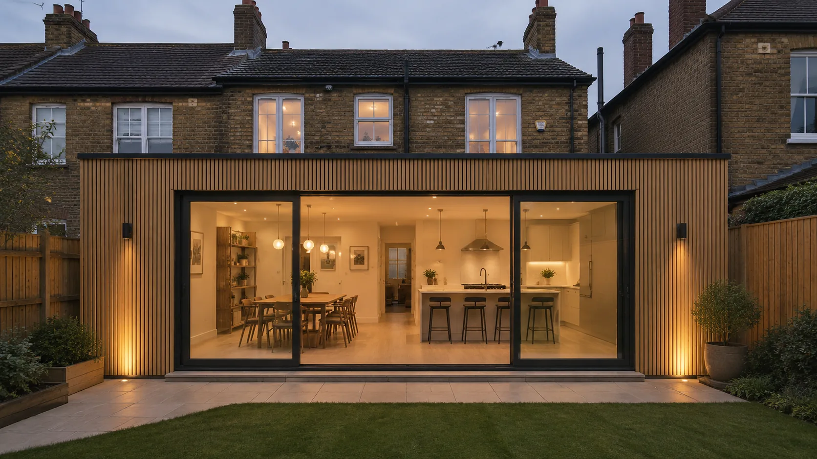Garden with Composite Fencing