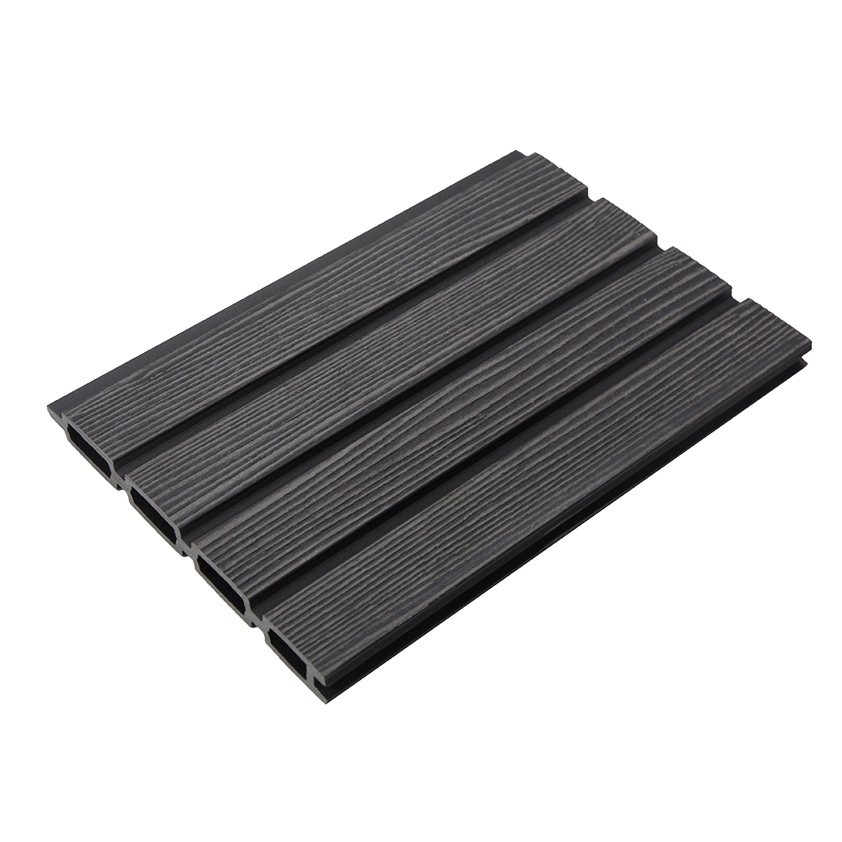 Willow composite fence slats in Anthracite