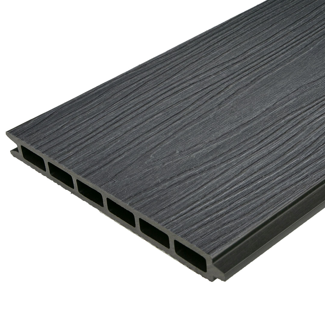 Maple composite fence slats in Anthracite