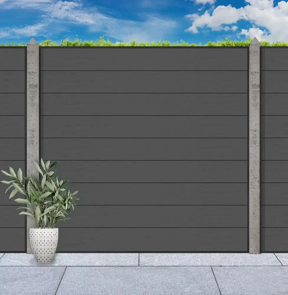 6ft x 6ft Finished Height Composite Fence Panel Sets - Aspen Range | To Fit Concrete Posts