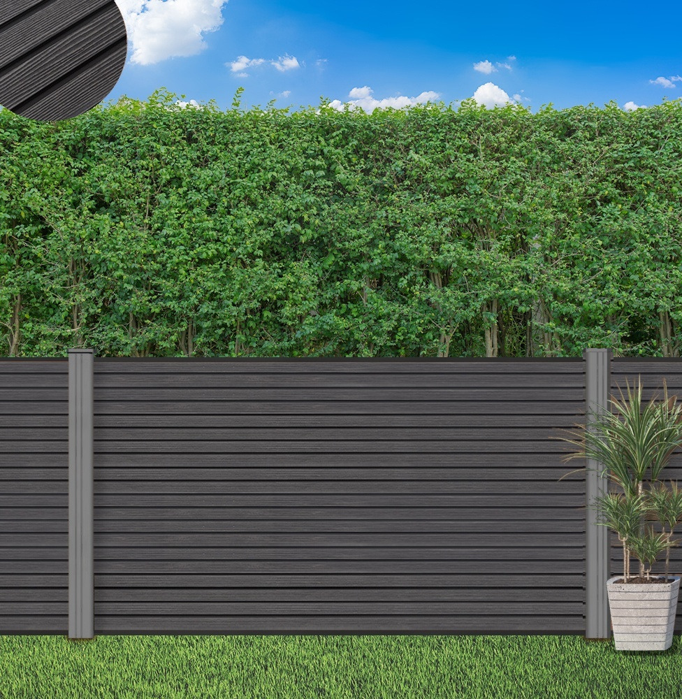 Composite Fence Panel Sets - Willow Range | Using Grey Composite Posts