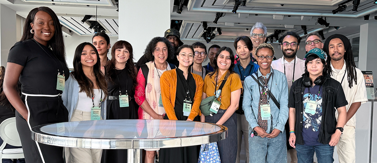 Group photo of people gathered at the Game for Change conference.