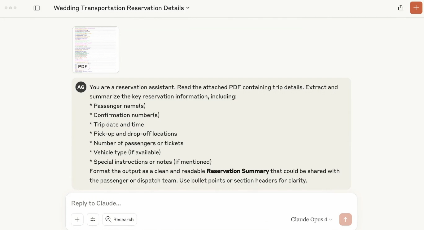 claude ai for transportation operations