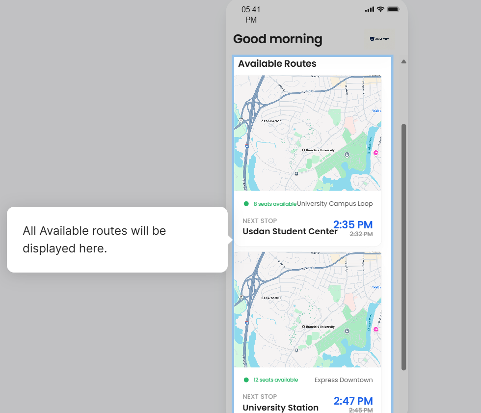 Affordable campus shuttle software