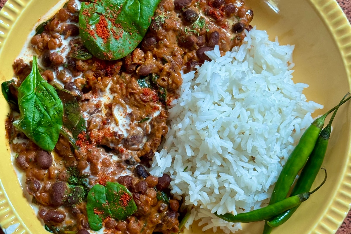 bonenstoof met spinazie