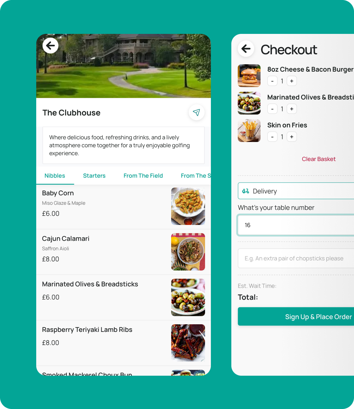 Cloudline menu sytstem for order & pay