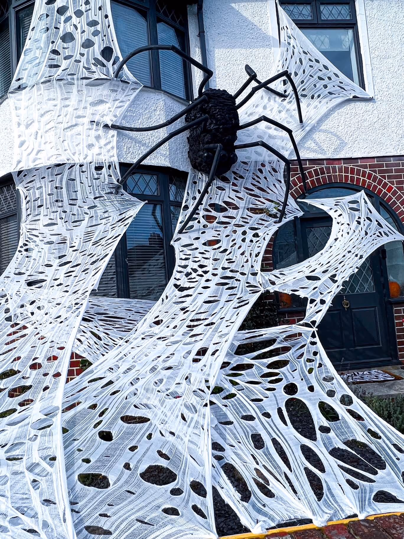 Giant Halloween DIY Outdoor Spider And Web | Mother Of Grom