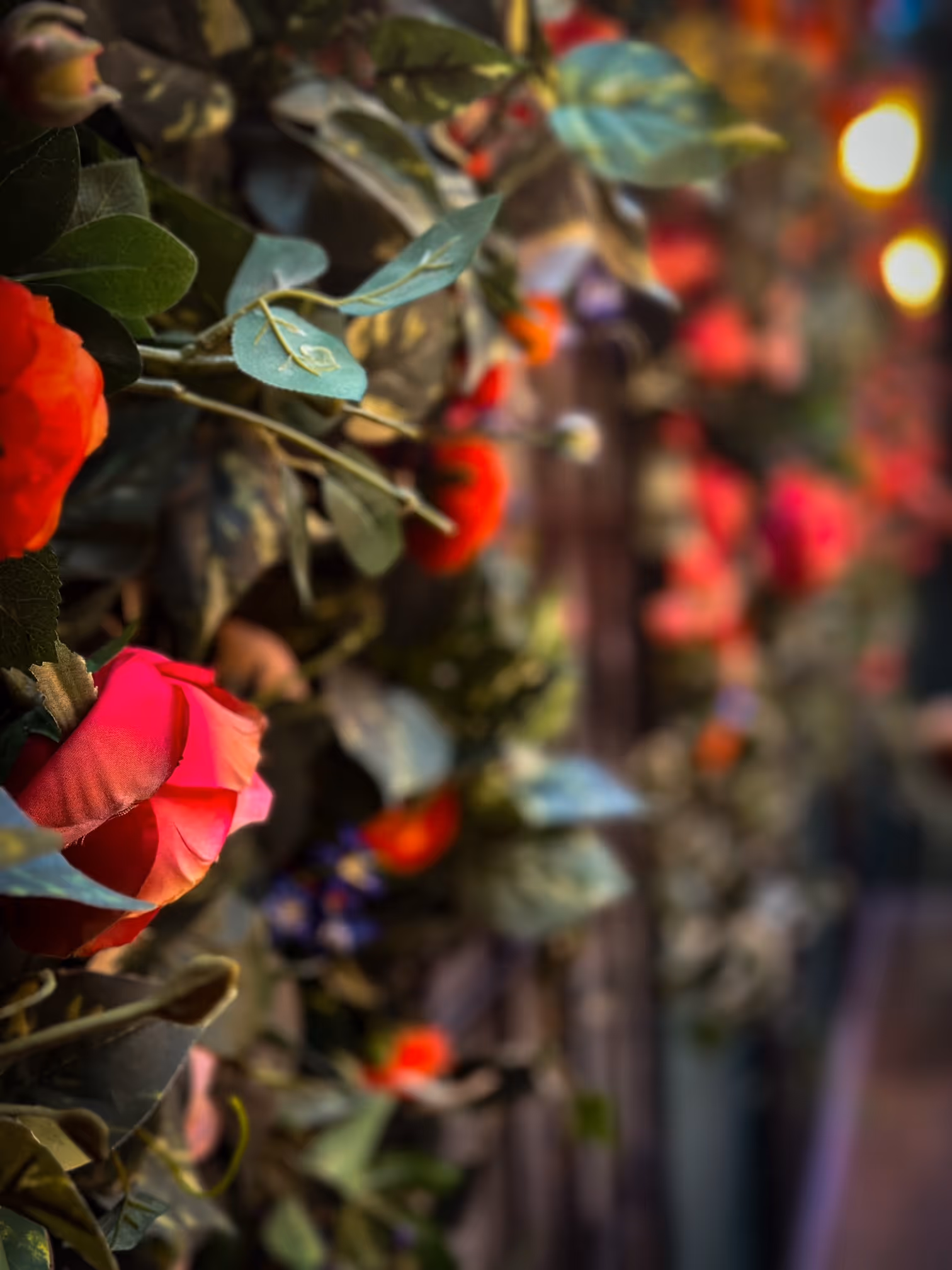 Bright and fragrant flowers decorating the railings and walls of the terrace.
