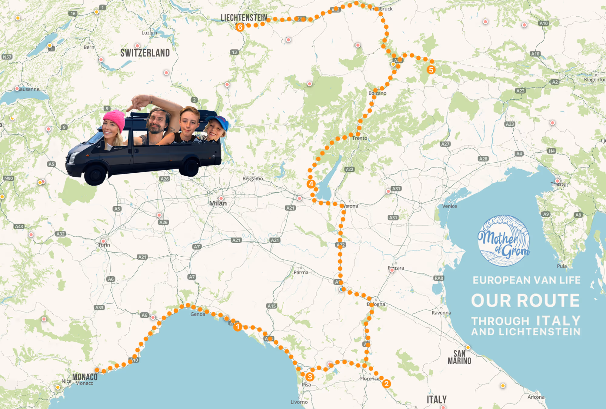 Family Van Life | Lichtenstein and Italy | MotherOfGrom