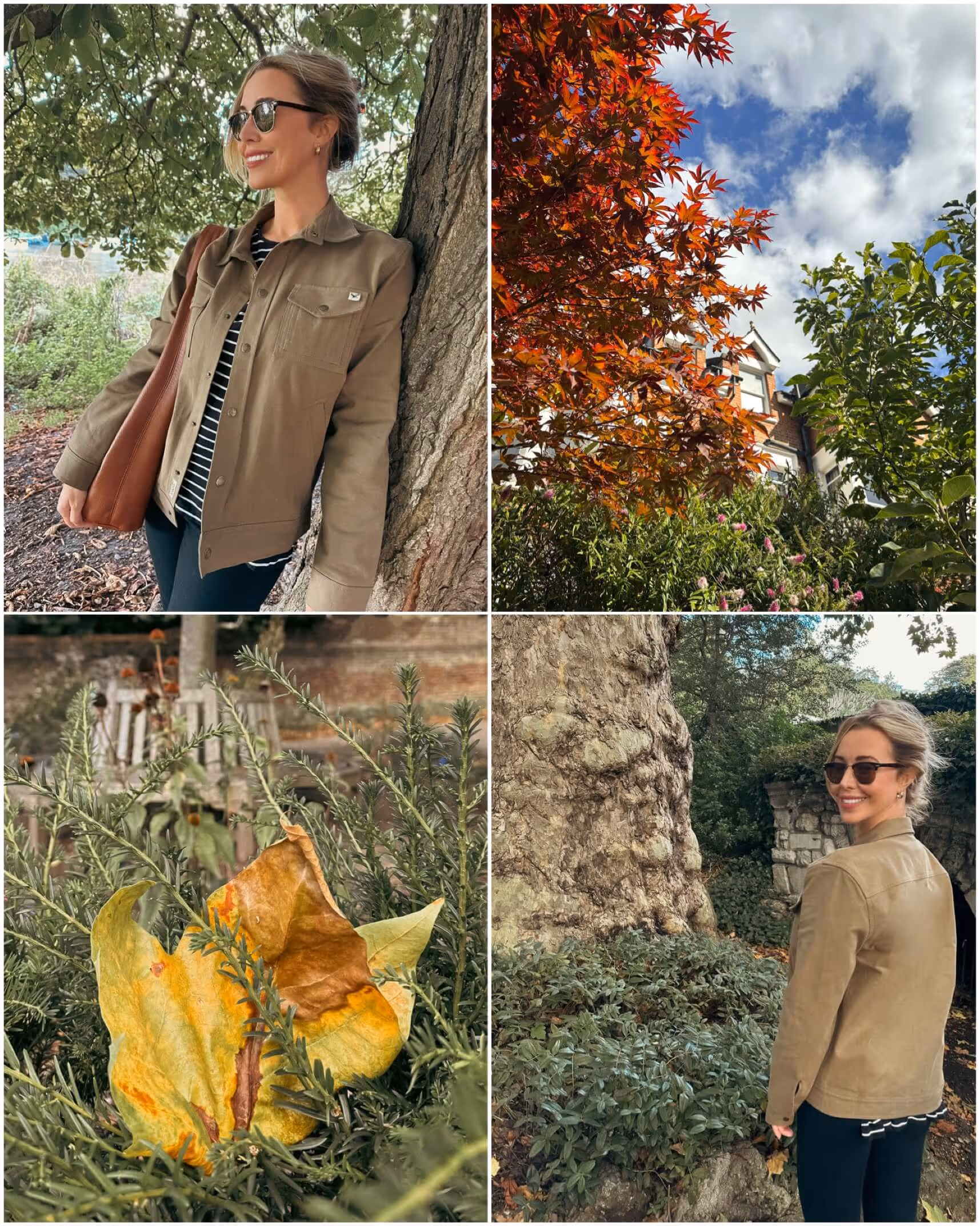  A collage showcasing the Richmond Park jacket by Gandys, featuring its durable design, premium fabric, and sleek details, ideal for outdoor adventures in Richmond Park.