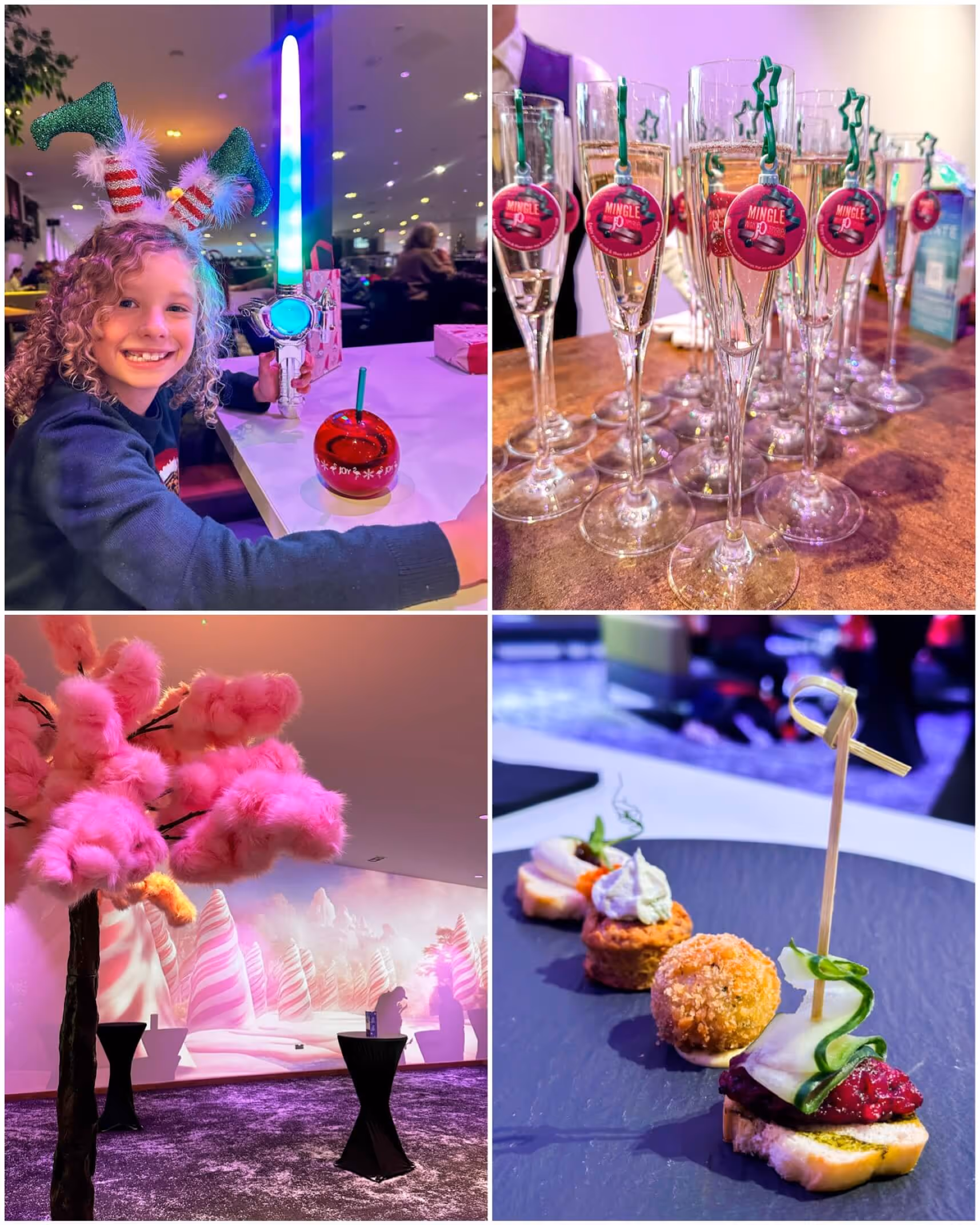 Cozy and luxurious VIP Lounge at ICC Wales with festive canapés
