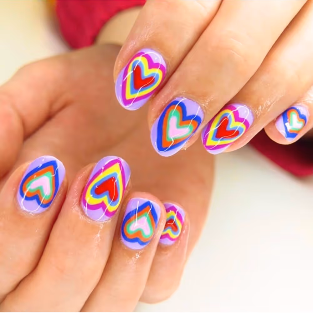 Mother of Grom Valentines . Heart Nails !