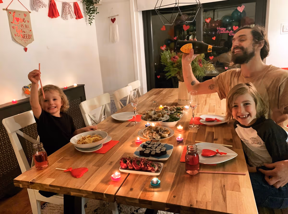 Mother of Grom Valentines . Candlelit Dinner !