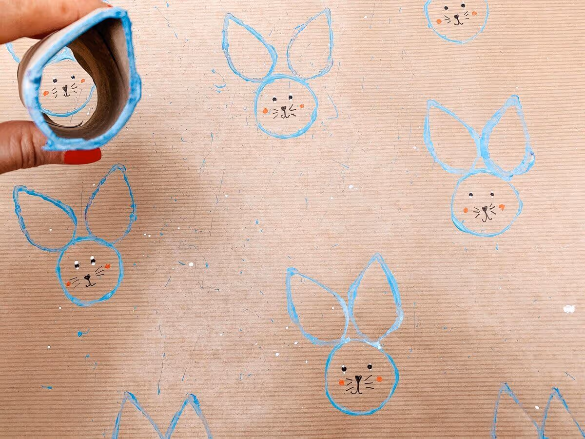 Toilet Roll Printing For Easter 1 - Mother Of Grom