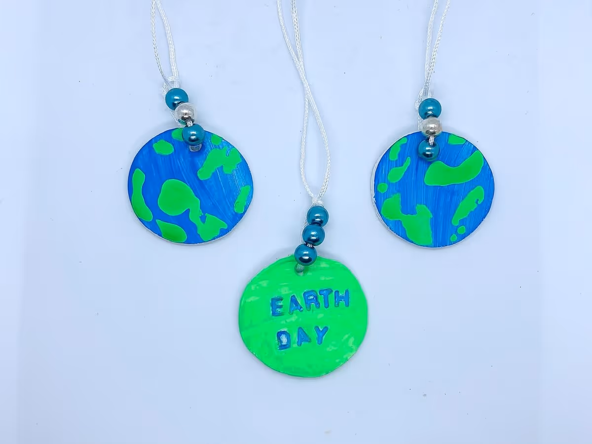 Salt Dough Earth Day Necklaces - Mother Of Grom