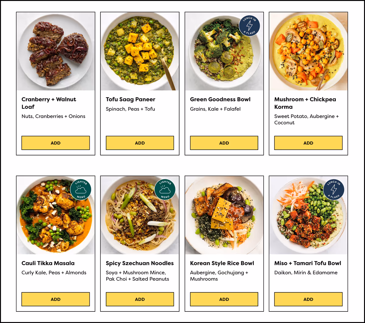 Mother of Grom - The Allplants Dish selection