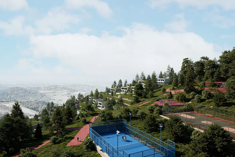 Sports courts at Aura Residence