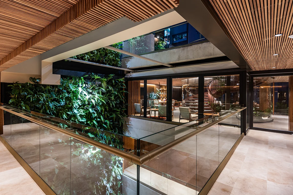 Boutique hotel in Medellín with contemporary architecture and local Colombian craftsmanship