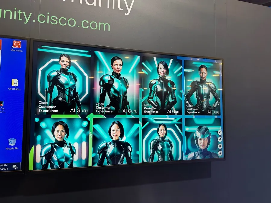 gallery display of custom branded ai headshots