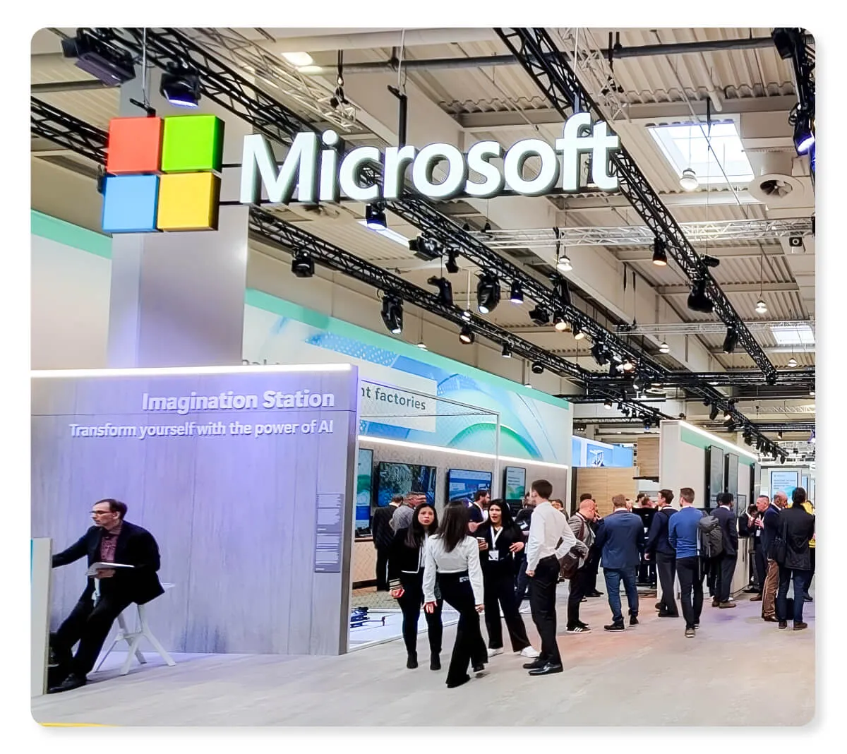 microsoft ai headshot photo booth event setup