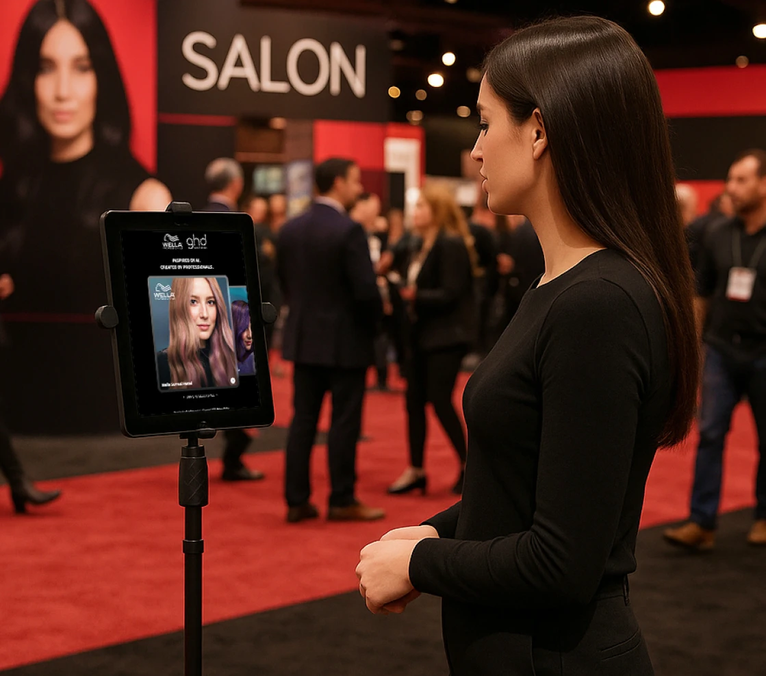 access the ai photo booth via mobile phone, ipad, or desktop