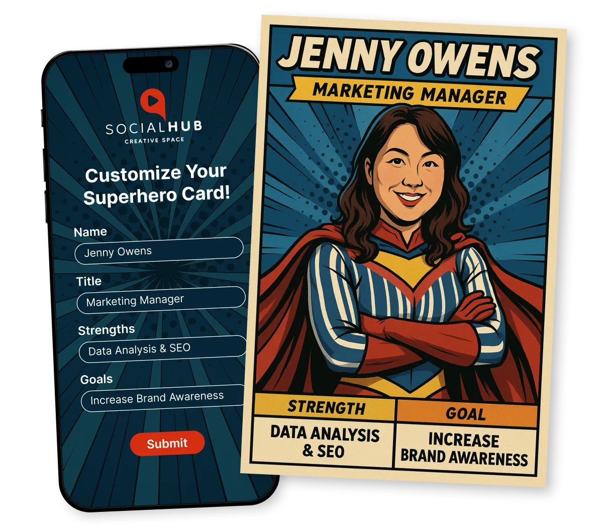 trading card photo booth activation