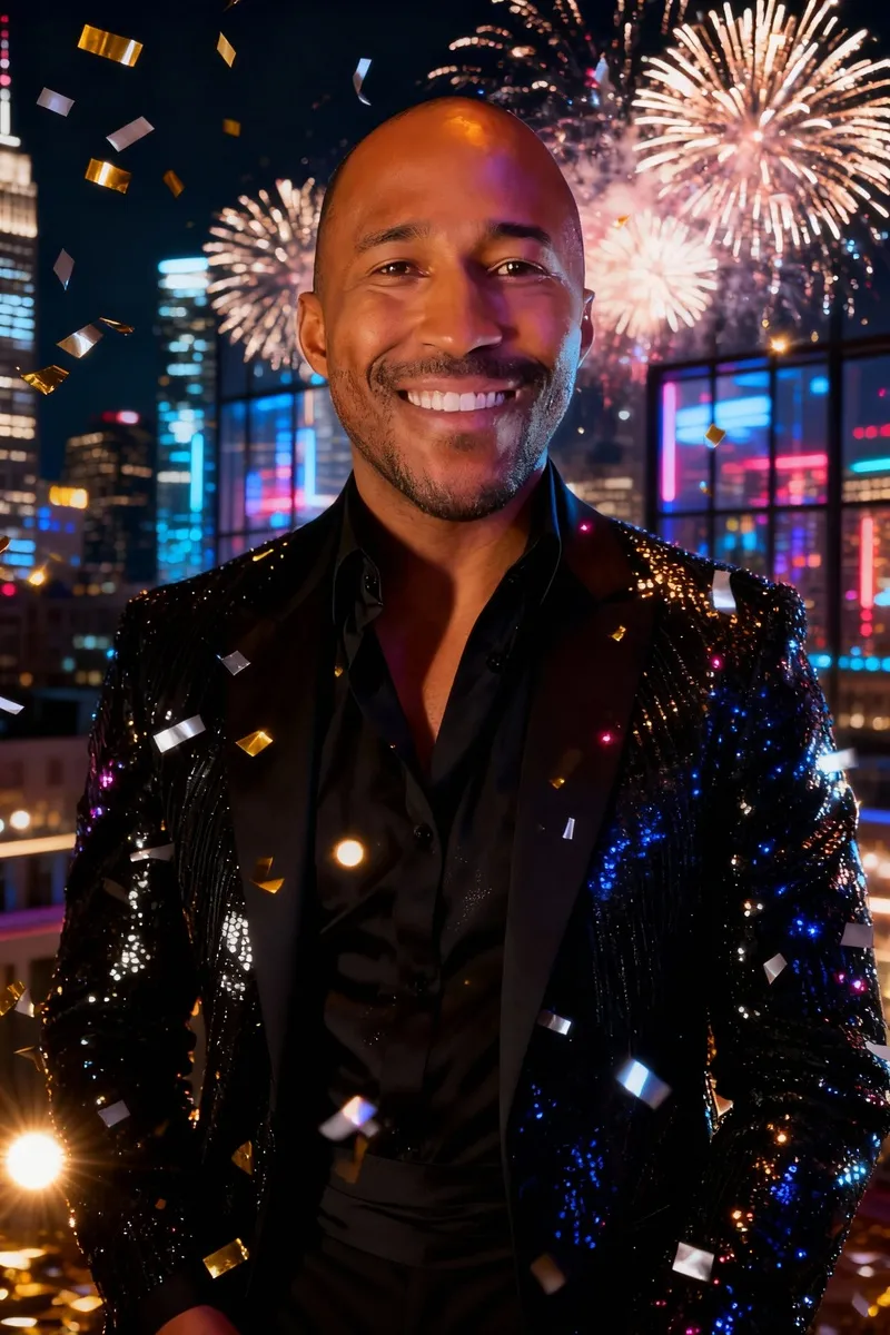 classy new year portrait