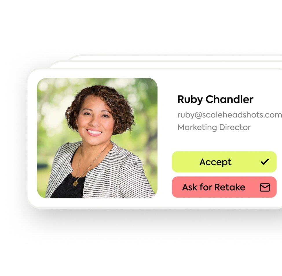 Studio Headshots - moderate and distribute