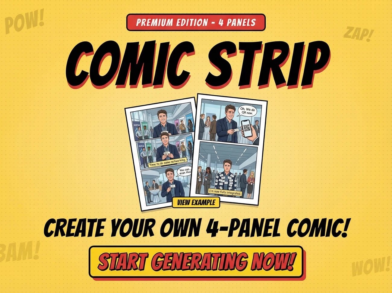 Comic strip Photo booth.