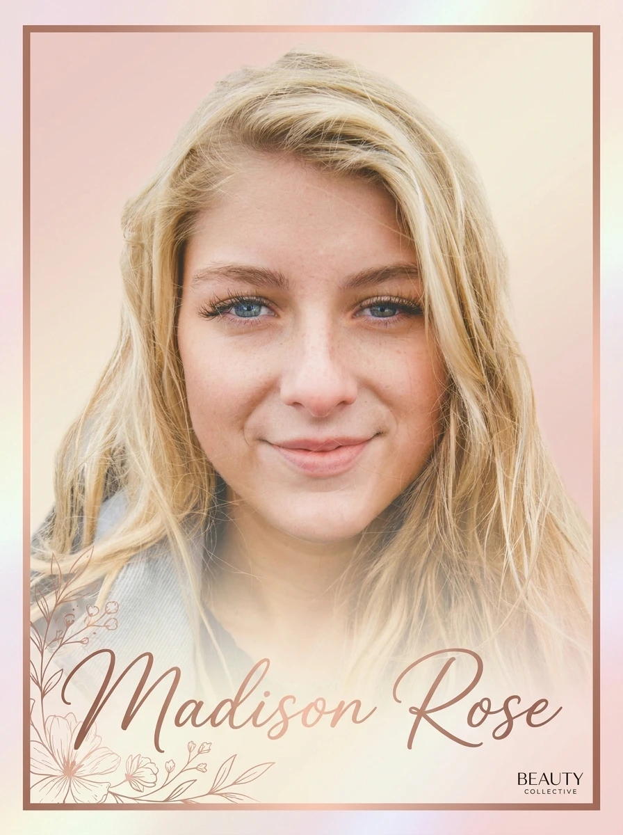 Beauty trading card photo booth example