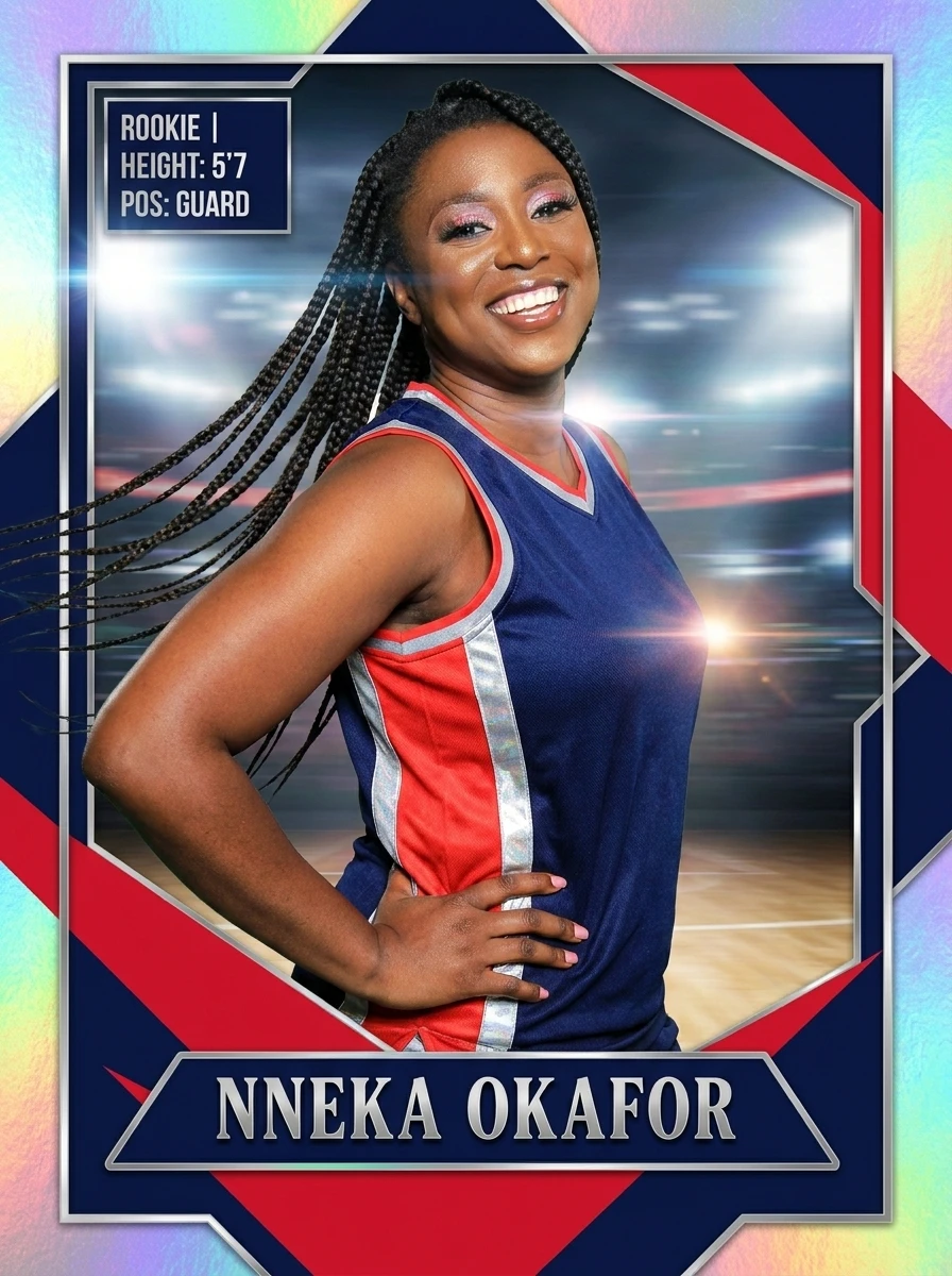 Sports trading card photo booth example